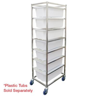 7 Bin Stainless Steel Mobile Ingredient Rack (ITR004)